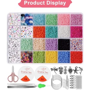 Glass Seed Bead <b>Set</b> 2mm 3mm Painted DIY Jewelry Making Loose Beads Accessories for Bracelet Crafting Supplies - Product Image 2
