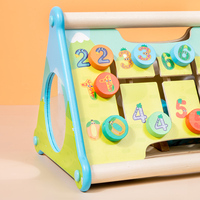 Bloques de Construcción Montessori para el Desarrollo del Pensamiento Lógico, Caja de Juguetes Educativos Tempranos Multifuncionales con Reloj, Gran Venta