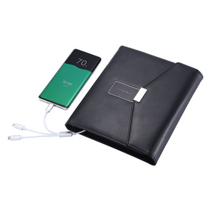 <span class=keywords><strong>Agenda</strong></span> en cuir de luxe Lork A5 2026 - Chargeur de téléphone sans fil intégré et <span class=keywords><strong>agenda</strong></span> intelligent - Cadeau d'affaires haut de gamme pour le bureau - Product Image 4