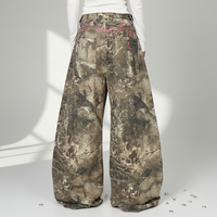 Jeans baggy personnalisés OEM Real Tree, haute qualité, 100% coton, design imprimé numérique intégral, jeans baggy vintage pour hommes Real Tree