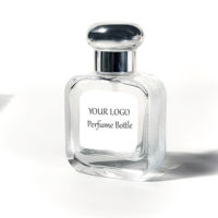 Bouteilles de parfum carrées rechargeables atomiseur de brume bouteille d'huile essentielle contenant cosmétique bouteilles en verre de parfum de 50ml
