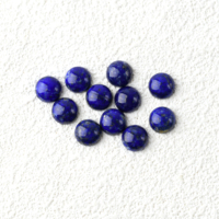 Cabochons ronds en lapis-lazuli naturel de haute qualité, pierres précieuses disponibles pour la création de bijoux personnalisés, pierres précieuses naturelles en vrac, usine de pierres précieuses