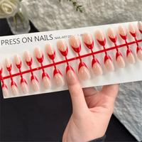 Ongles artificiels en PMMA de qualité supérieure, 30 pièces, fabrication mécanique, couverture complète