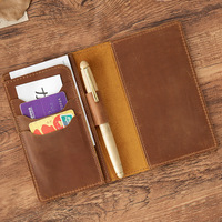 de qualité supérieure avec fentes pour cartesBoucle de stylo Étui pour ordinateur portable en cuir véritable haute capacité