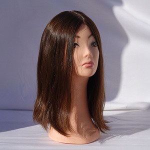 Peluca de Cabello Humano Brasileño Profesional y Cómoda de Usar con Base de Piel y Extensiones Pre-Adheridas, Estilo Negro 1b, Puntas de Una Sola Capa - Product Image 4