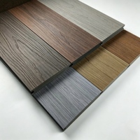 Plancher de terrasse WPC, revêtement extérieur co-extrudé, imperméable, antidérapant, texture bois 3D, pour balcon et jardin