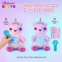 Peluches Licorne Photosensibles Confortables Belinda en Gros avec Lampe Ultraviolette, Jouets en Peluche pour Enfants