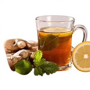 Handcrafted Organic Ginger Root Herbal <b>Tea</b> with Spicy Lemon Peel & Warm Spices Daily Vitality Boost in Cup - Product Image 1