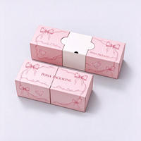 Boîte rigide magnétique personnalisée, boîte d'emballage rose avec 3 boîtes intérieures pour coffret cadeau de cosmétiques et de bijoux