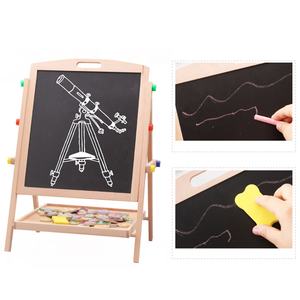 Pizarra pequeña de <span class=keywords><strong>doble</strong></span> cara para niños, tablero de dibujo de madera, <span class=keywords><strong>caballete</strong></span> de madera para preescolar - Product Image 6