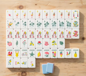 Juego de Mahjong Acrílico Plegable Pintado a Mano, Color Azul Brisa Marina Americana, 160 Piezas, Personalizado, Moderno, Ecológico y Duradero, Marca Shengjia - Product Image 2