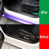 Protection de seuil de porte en fibre de carbone véritable pour Toyota GR Yaris 2025+ – Plaque de protection anti-rayures pour seuil de porte, accessoires intérieurs