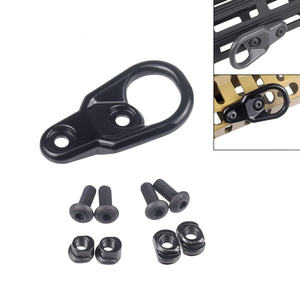 อะแดปเตอร์สายสะพายแบบปลดเร็ว น้ำหนักเบา ทำจากอลูมิเนียมอัลลอยด์สีดำ สำหรับอุปกรณ์ล่าสัตว์ทางยุทธวิธี ระบบปุ่มกด - Product Image 5
