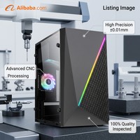 Boîtier d'ordinateur de bureau Mid-Tower en gros, boîtier PC Micro ATX pour bureau, châssis de bureau OEM pour pièces d'ordinateur