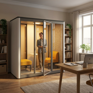 Cabine individuelle en aluminium pour la réduction du bruit, design moderne pour les réunions de bureau, bureau à domicile, appartements, immeuble de bureaux, hôtel - Product Image 3