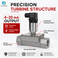 Débitmètre à turbine à filetage interne en acier inoxydable/alliage d'aluminium DN20-DN80 avec sortie 4-20mA