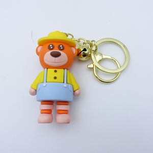 Tùy chỉnh cô gái PVC Thiết kế túi Keychain quyến rũ Dễ thương Gấu Bunny phim hoạt hình Kawaii Đồ chơi móc chìa khóa PVC cao su 3D móc khóa - Product Image 4
