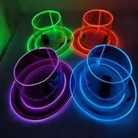 Cappello da Cowboy in PVC Luminoso Colorato, Cappello Western Trasparente Perlescente Luminoso, Fornitura Diretta dalla Fabbrica
