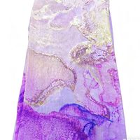 Tissu Voile Japonais Imprimé Numérique en Polyester pour Abaya Musulmane, Robe Ethnique, Toub Soudanais Africain, Style Dubaï, Coupe-Vent et Durable