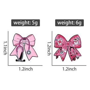 Broches de esmalte con lazo rosa, herramientas médicas, estetoscopio, guantes quirúrgicos, vendaje en cápsula, insignias para solapa de ropa, regalo de joyería - Product Image 5