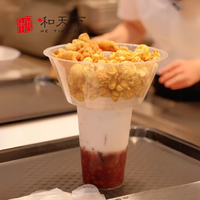 165mm-650ml clair blanc noir de qualité alimentaire PP Snack Bowl Boisson et Snack Container avec couvercle pour Street Food Plastic Material
