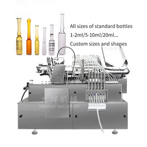 ALG-6 Heads Glass Bottle Ampul Wire Drawing Aseptic Flowing Oral Liquid Sealing Ampoule Filling Machine