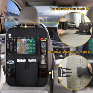 Organisateur de siège arrière de voiture, 6 poches, protection de siège anti-coup de pied, tissu Oxford imperméable pour enfants, voyages en famille pour voiture, SUV, fourgonnette - Product Image 4