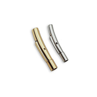 Fermoir DIY en acier inoxydable pour Bracelet et collier, fermeture d'extrémité de cordon pour la fabrication de bijoux
