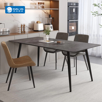 Pieds de table rectangulaires robustes en acier au carbone, style luxe moderne, pour hôtels, appartements et cuisines