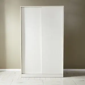厂家直销最便宜的滑动衣柜衣柜纯白色2门滑动衣柜衣柜