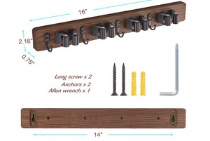 <span class=keywords><strong>Support</strong></span> de balai de vadrouille en bois rustique <span class=keywords><strong>support</strong></span> <span class=keywords><strong>mural</strong></span> - Product Image 4