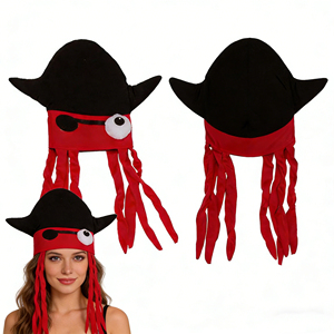 Nouveau chapeau d'Halloween, casquette de pirate, tentacules de pieuvre, accessoire photo pour fête d'anniversaire - Product Image 1