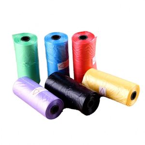 Sacs à déjections pour chiens et chats, écologiques, en plastique, simples, pour l'hygiène et le nettoyage des excréments, plusieurs couleurs disponibles - Product Image 1