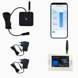 Capteur de niveau de liquide intelligent TLC2502LS-WL Tuya LoRa, jauge de réservoir ultrasonique sans fil avec écran LCD et surveillance à distance par application - Product Image 1