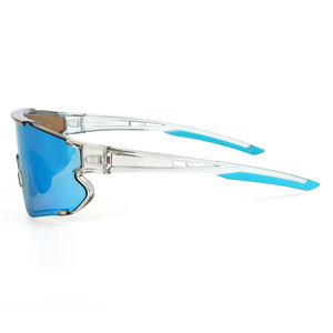 Lunettes de soleil de sport TR90 personnalisées pour femmes rose polarisé photochromique UV400 Protection grandes lunettes de vélo adulte pêche rouge clair - Product Image 3