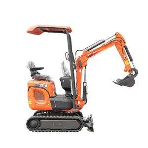 Mini excavadora compacta con certificación CE EPA, XN12-8, Rhino, 1 tonelada, para uso doméstico