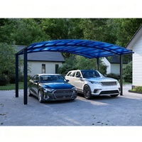 Abri métallique en aluminium 6063, auvent de voiture en polycarbonate, abri de voiture en alliage, pare-soleil imperméable en feuille de PC