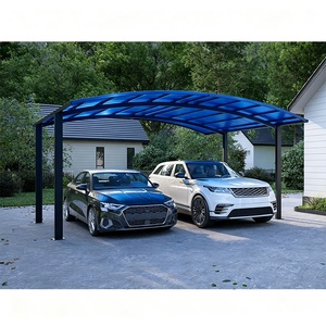 Abri métallique en aluminium 6063, auvent de voiture en polycarbonate, abri de voiture en alliage, pare-soleil imperméable en feuille de PC - Product Image 1
