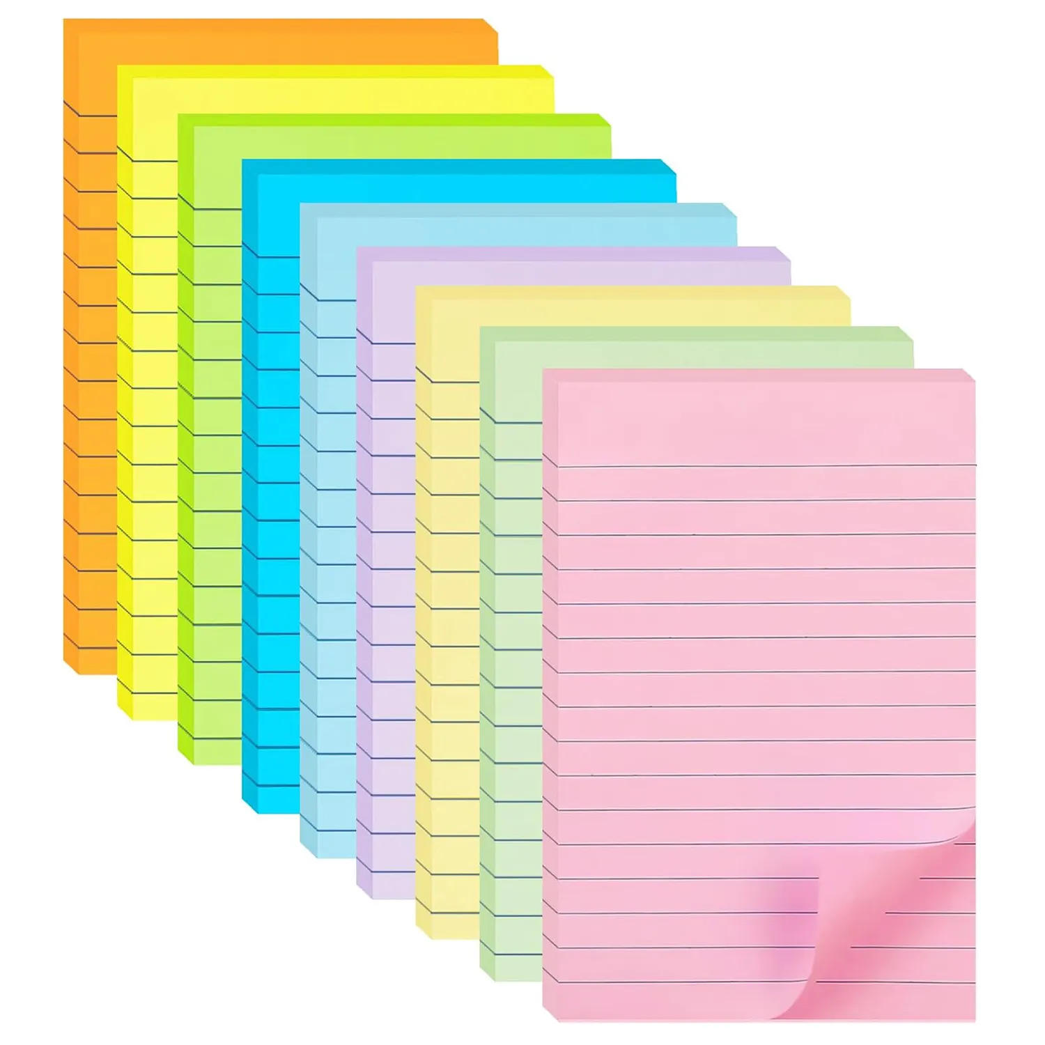 Custom Sticky Notes Lined Sticky Notes Multicolor New Design Student Bookmarks School Journal Notes custom memo pad