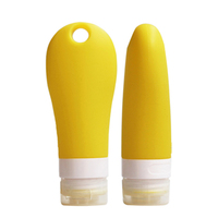 Mini gancho de silicona para desinfectante de manos botella exprimible vacío tamaño de viaje accesorios loción champú contenedor botella con mosquetón