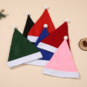 Chapeaux de Noël Magpie multicolores en tissu non tissé, chapeau de Père Noël pour enfants et adultes, décorations de fêtes - Product Image 1