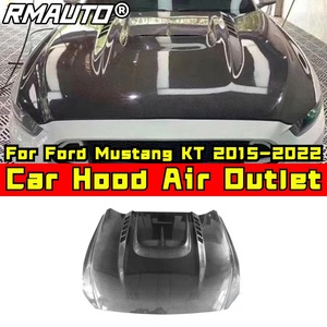 Cubierta de motor con apariencia de fibra de carbono real para Ford Mustang KT 2015-2022, kit de carrocería, accesorios para automóvil - Product Image 2