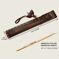 Sac pour baguettes personnalisé en cuir PU Kit de porte-baguettes avec étui pour clés de batterie Cadeau pour batteur