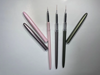 Offre Spéciale personnalisé cheveux Ultra-fins synthétiques/Kolinsky brosses à ongles doublure Extra mince Nail Art PVC poignée boîte emballage