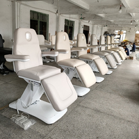 Mobilier de salon de beauté table de massage en cuir blanc lit spa facial électrique à 3 moteurs à vendre