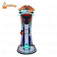 Máquina de Boxeo LED Comercial, Operada con Monedas, Máquina de Arcade para Medir la Fuerza de Puñetazos, para Centros Comerciales y Salas de Juegos