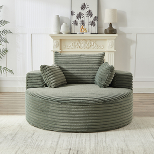 Boîte de compression rotative grand format pour une personne, en tissu côtelé épais vert olive, compressée sous vide et gonflable - Product Image 1