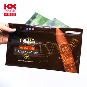 Rotogravür baskı yan kilitli torba PET/PE Mylar çanta puro çantası tütün kesesi paket için