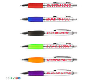 Stylo bille publicitaire personnalisé en gros avec grip souple rétractable en plastique et logo imprimé – Cadeau promotionnel pour entreprises - Product Image 3