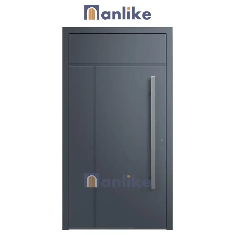 Anlike Double Full Aluminum Exterior Luxury Smart Entry Custom Front Extra Large Turkish External Safety Secure Steel Doors